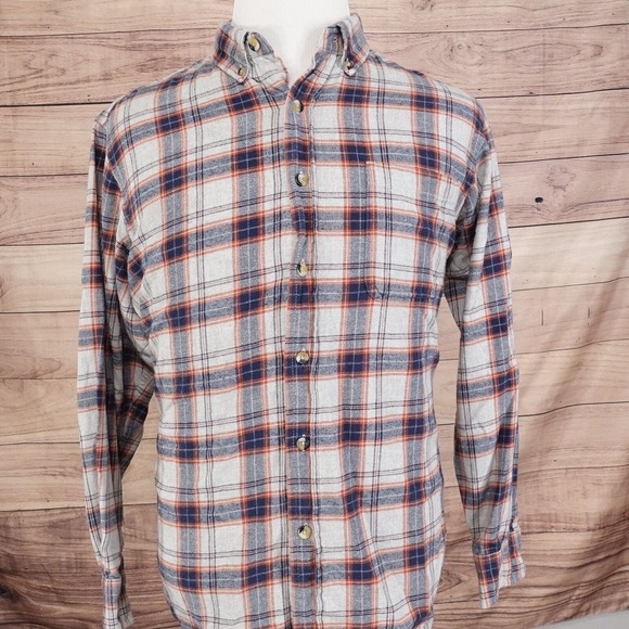 HOBBS CREEK LONG SLEEVE PLAID FLANNEL BUTTON DOWN SHIRT MENS SIZE L LARGE - Picture 3 of 7